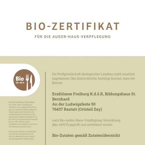 Ansicht Bio Zertifikat